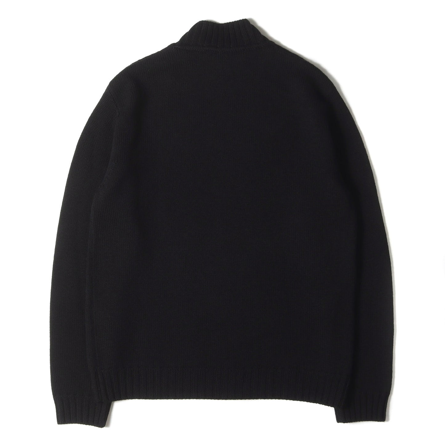 21AW ジオメトリック ロゴ ジャガード モックネック ウール ニット (FZ467 AH38)