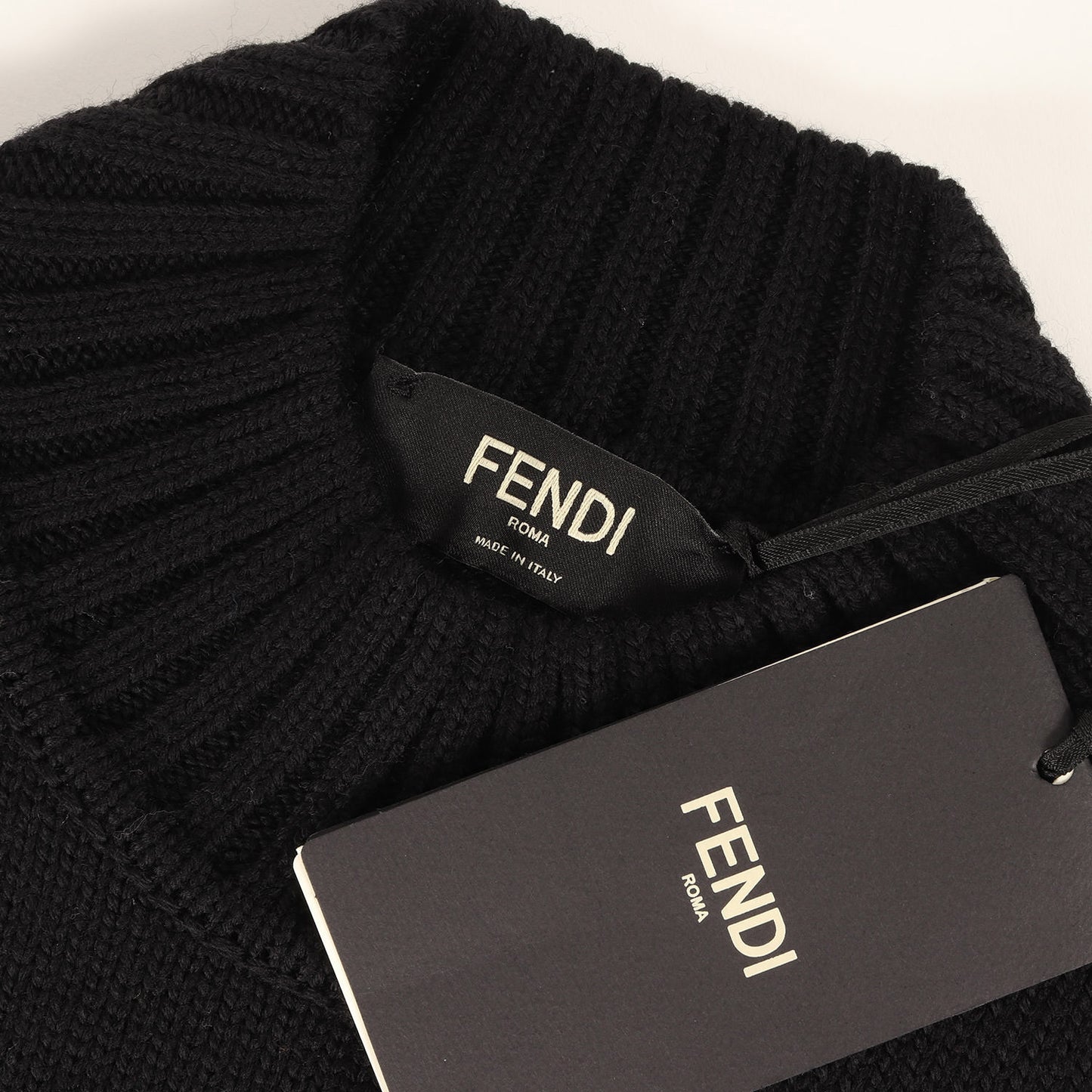 21AW ジオメトリック ロゴ ジャガード モックネック ウール ニット (FZ467 AH38)