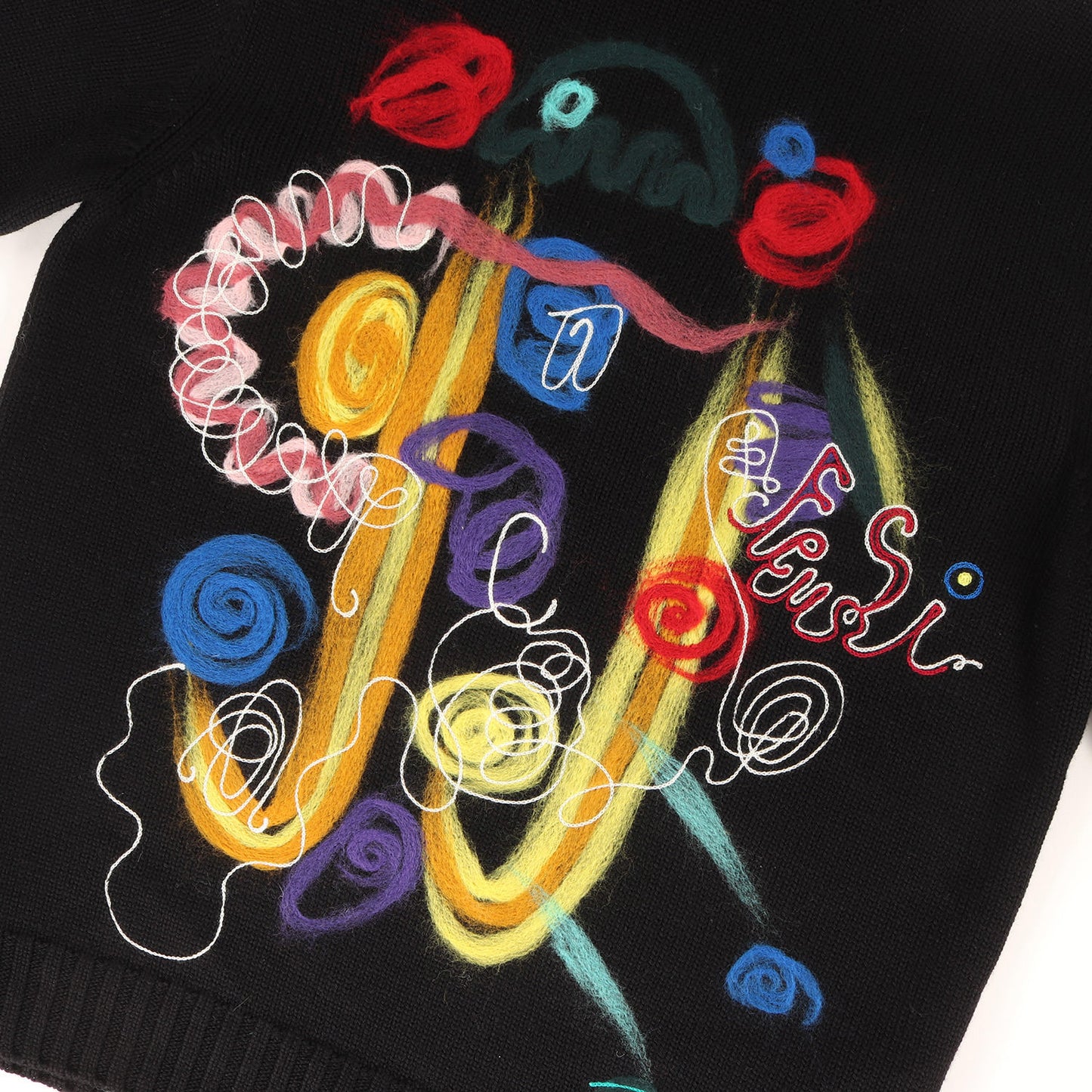 21AW ジオメトリック ロゴ ジャガード モックネック ウール ニット (FZ467 AH38)