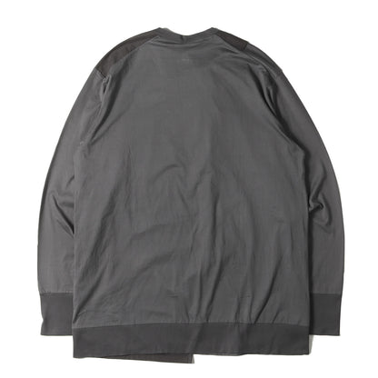 22AW 立体切替し クロス ロングスリーブ Tシャツ(CROSS JERSEY-T)