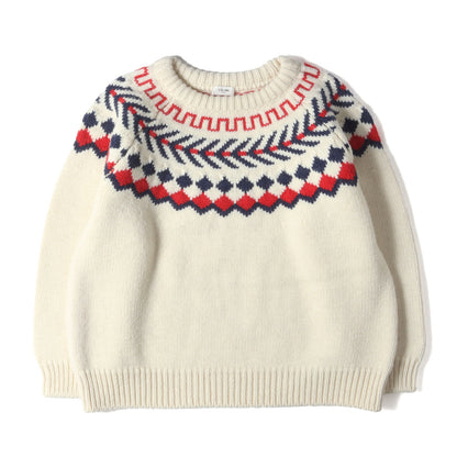 21AW フェアアイル ジャガード ローゲージ ニット セーター (2A38Q107O)