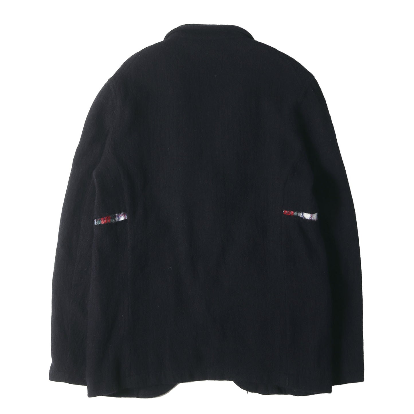 22AW タータンチェック クロス レイヤー ウール 縮絨 3B ブレザー (wool broadcloth plain × tartan wool broadcloth FJ-J002) / MADE IN JAPAN