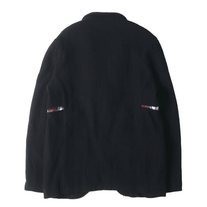 22AW タータンチェック クロス レイヤー ウール 縮絨 3B ブレザー (wool broadcloth plain × tartan wool broadcloth FJ-J002) / MADE IN JAPAN