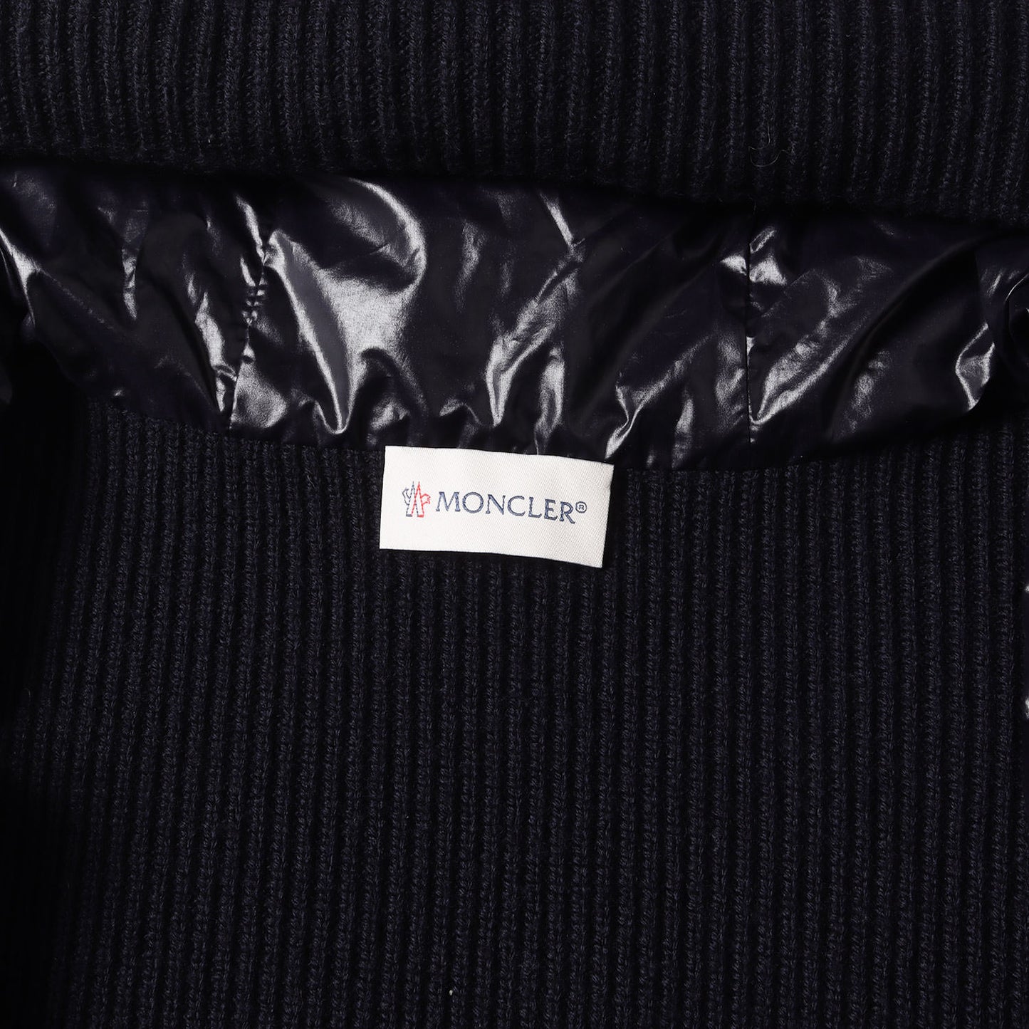 23AW ワイドボーダー ニット コンビ ダブルジップ フーデッド ダウンジャケット (CARDIGAN TRICOT I20919B00017 M1131)