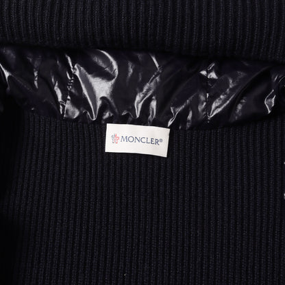 23AW ワイドボーダー ニット コンビ ダブルジップ フーデッド ダウンジャケット (CARDIGAN TRICOT I20919B00017 M1131)