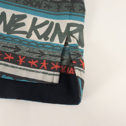 23SS × Eric Haze グラフィック ロゴ ボーダー オープンカラー 半袖 シャツ (Eric Haze Stripe Print Shirt 23-03076M)