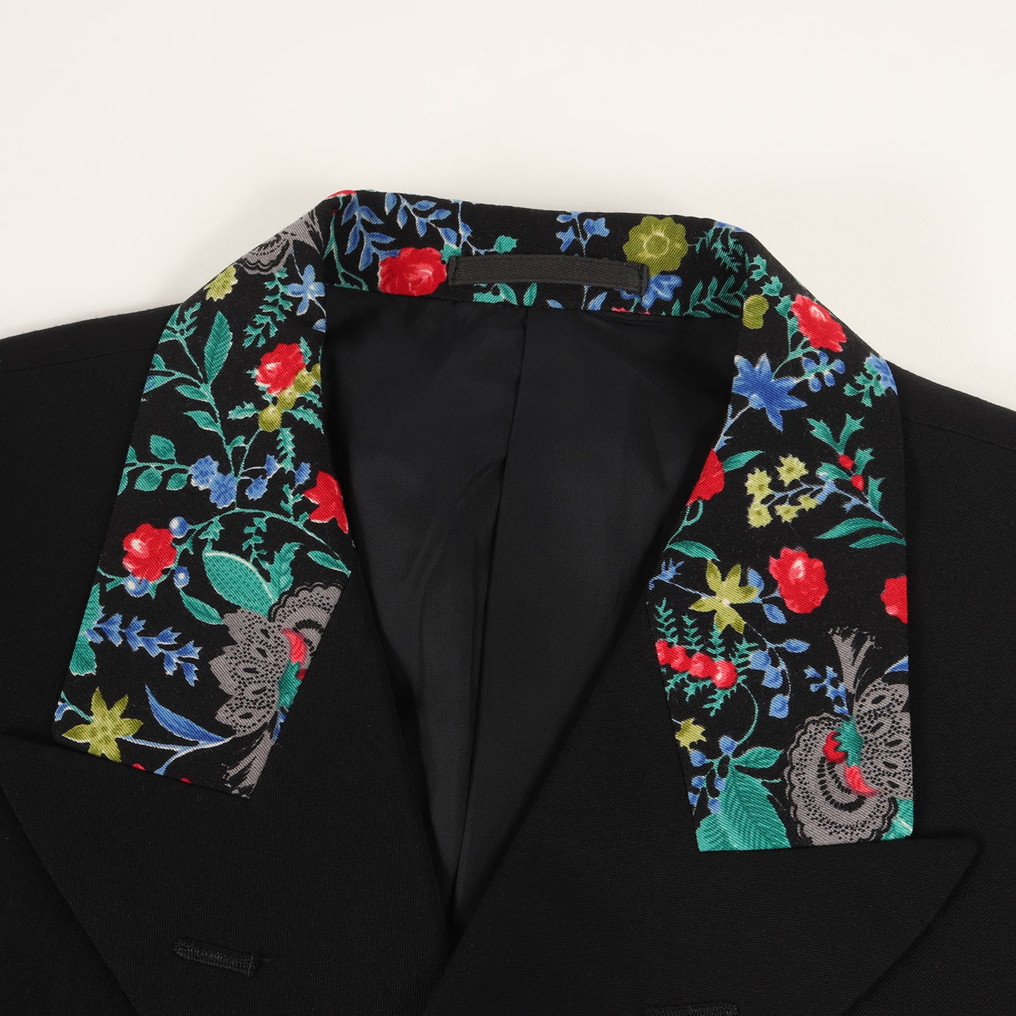 88AW フラワーカラー ピークドラペル ツイン3B ギャバジン テーラード ジャケット