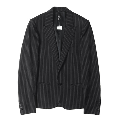 06AW These Grey Days 期 チョーク ストライプ ウール 1B テーラード ジャケット (6HH1021840)