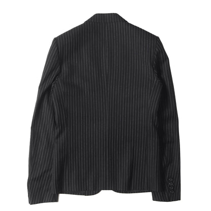 06AW These Grey Days 期 チョーク ストライプ ウール 1B テーラード ジャケット (6HH1021840)