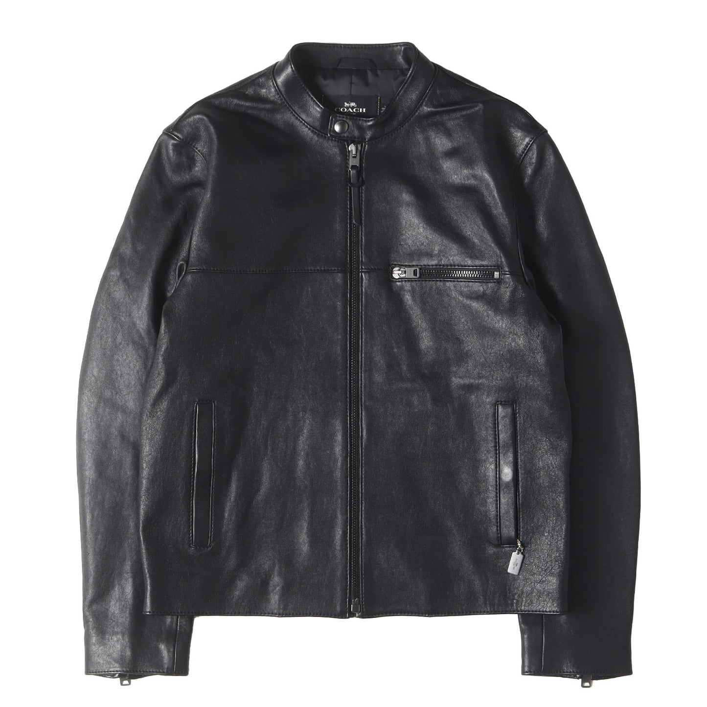 シングル ラムレザー ライダース ジャケット (88799)