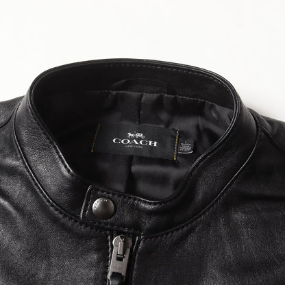 シングル ラムレザー ライダース ジャケット (88799)