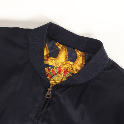 希少 ビッグサイズ 80s -90s リバーシブル シルク ボンバー ジャケット ブルゾン