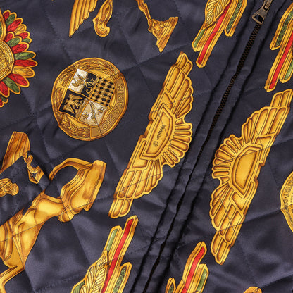 希少 ビッグサイズ 80s -90s リバーシブル シルク ボンバー ジャケット ブルゾン