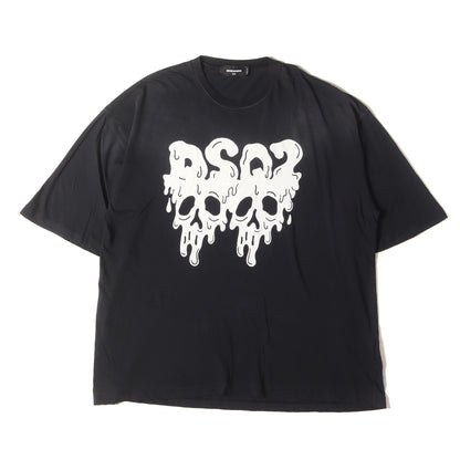 23SS フェード ヴィンテージ加工 グラフィック スカル ロゴ Tシャツ (F75GD0339 S21600)