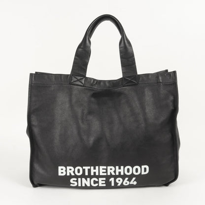 バッグインバッグポーチ付き ロゴ レザー ショルダー トートバッグ