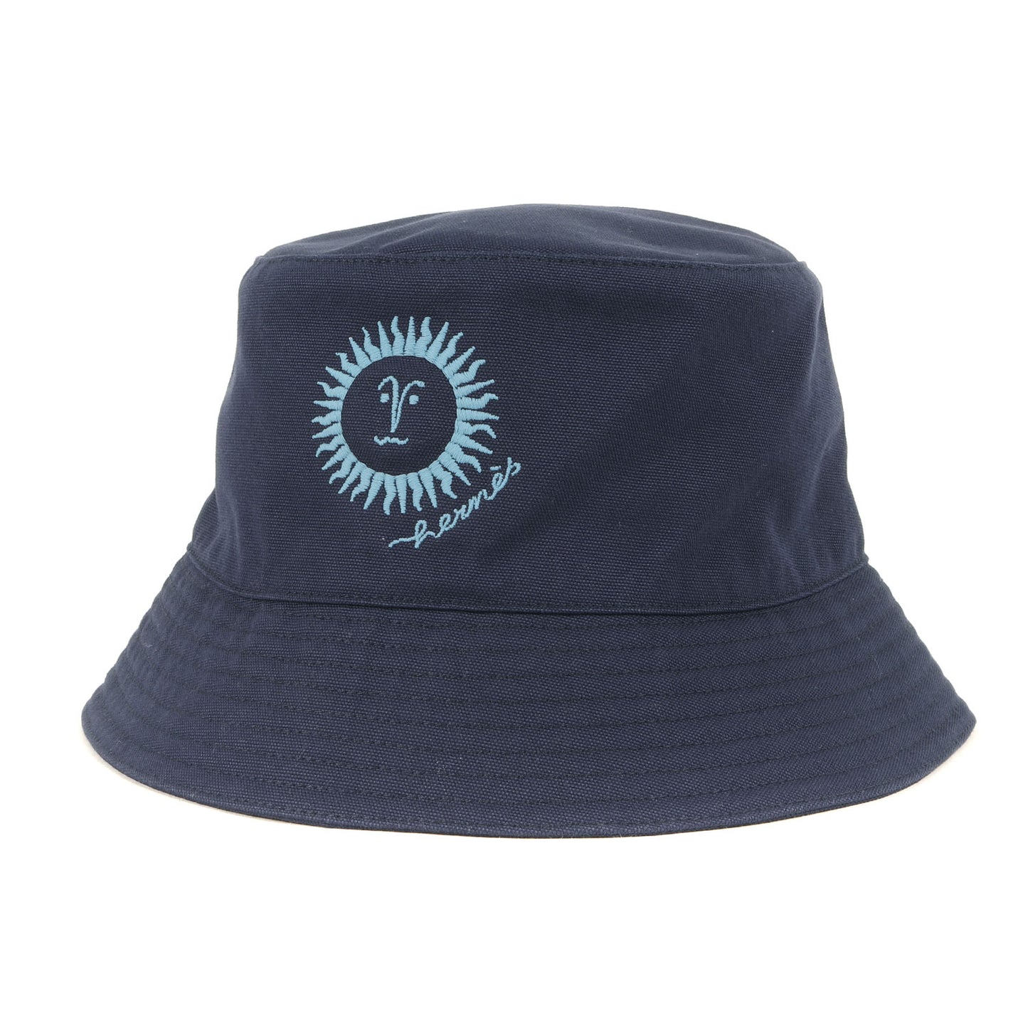 23SS Visage Soleil シグネチャー ロゴ 刺繍 キャンバス バケット ハット / Gene Sunshine