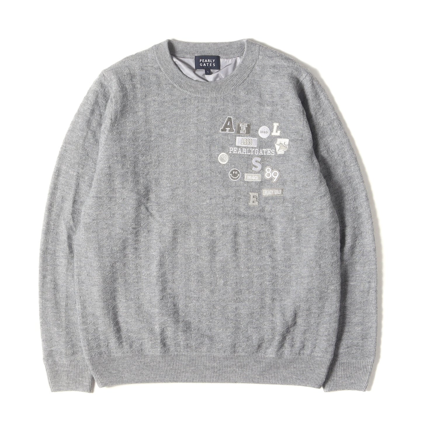 23AW ロゴ ワッペン 刺繍 ウール ニット セーター (055-3270152)