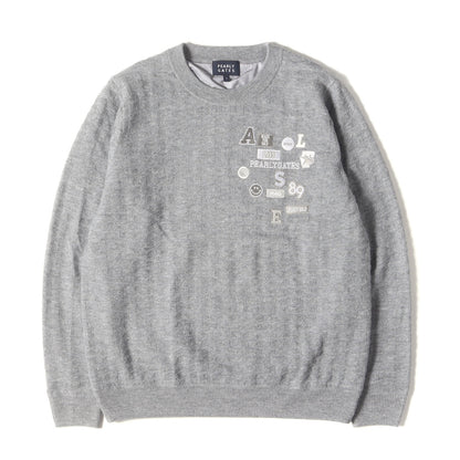 23AW ロゴ ワッペン 刺繍 ウール ニット セーター (055-3270152)