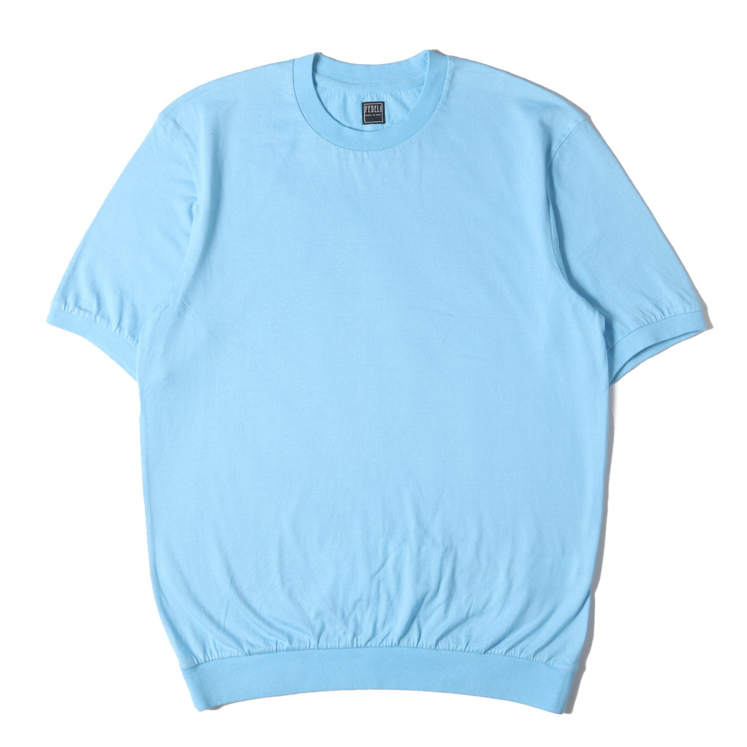 FEDELI (フェデーリ) ヘムリブ プレーン ソリッド Tシャツ (ABE FEDELI (フェデーリ) ヘムリブ プレーン ソリッド Tシャツ (ABE