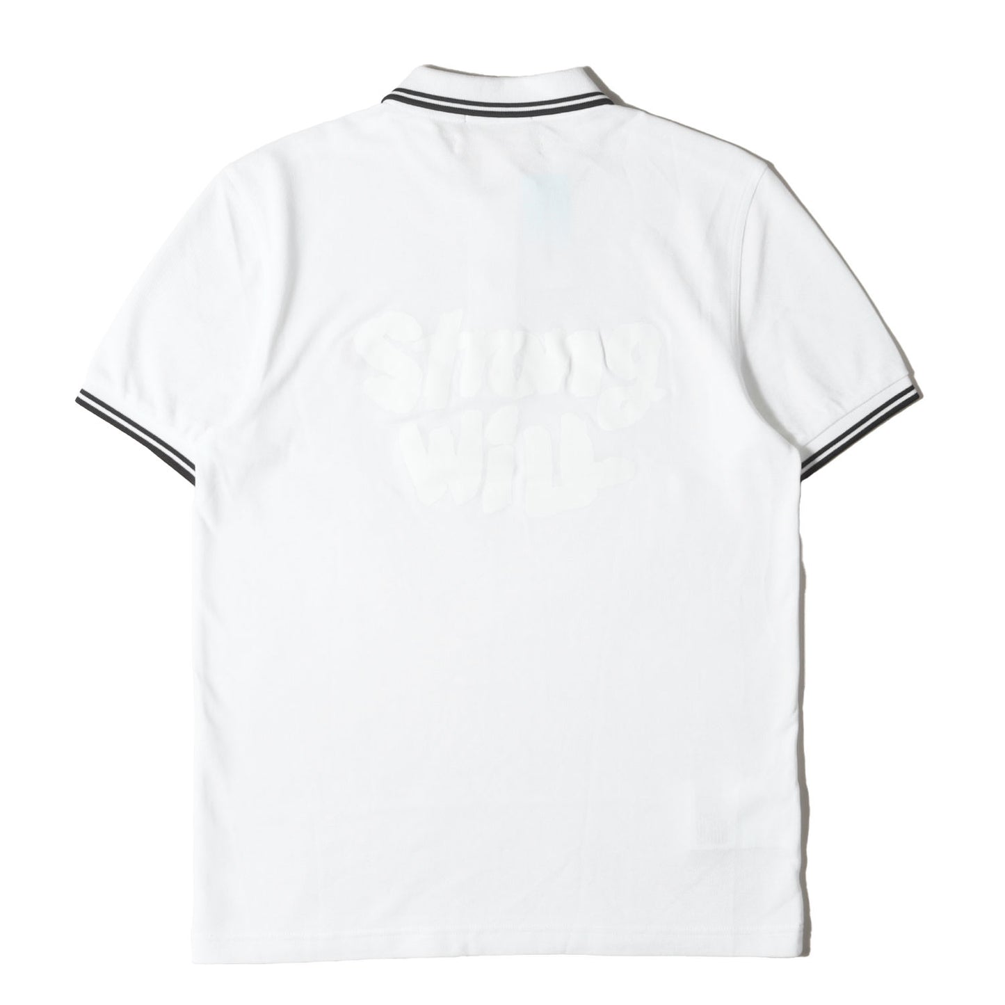 25SS × FRED PERRY バック スローガン メッセージ ロゴ 鹿の子 ポロシャツ (FO-T502)
