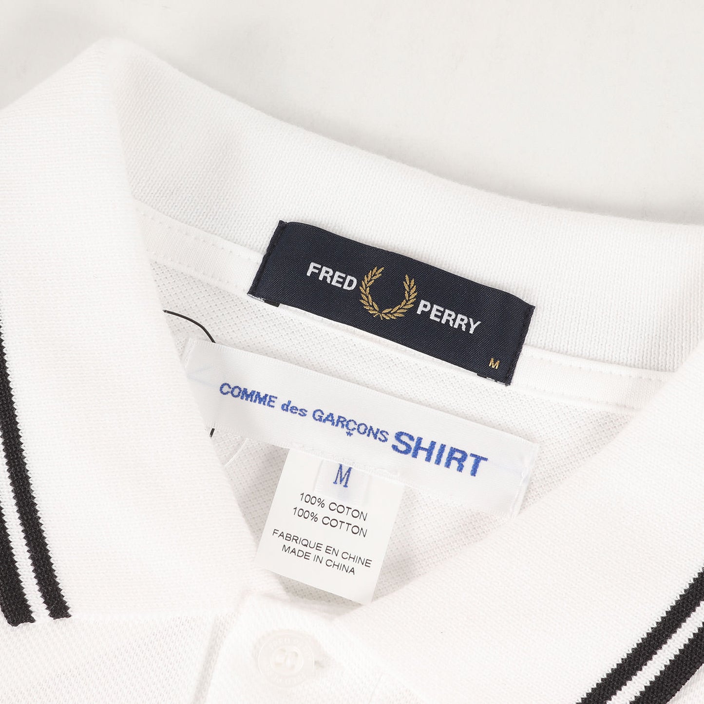 25SS × FRED PERRY バック スローガン メッセージ ロゴ 鹿の子 ポロシャツ (FO-T502)
