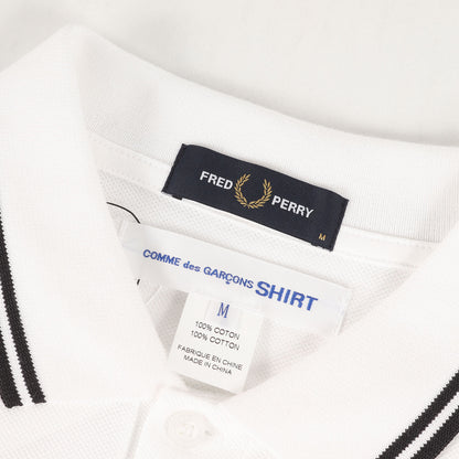 25SS × FRED PERRY バック スローガン メッセージ ロゴ 鹿の子 ポロシャツ (FO-T502)