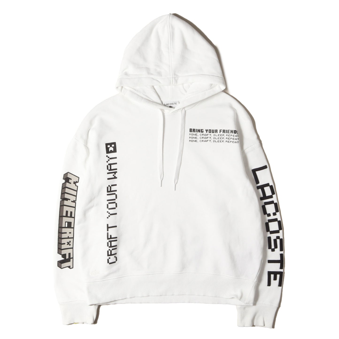 ×Minecraft グラフィック ロゴ スウェット パーカー (SH3815) / 裏毛 L!VE