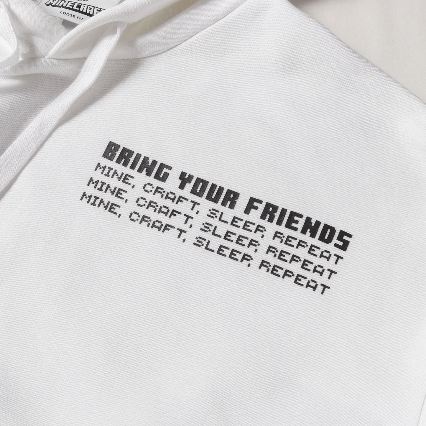 ×Minecraft グラフィック ロゴ スウェット パーカー (SH3815) / 裏毛 L!VE