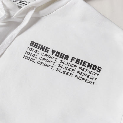 ×Minecraft グラフィック ロゴ スウェット パーカー (SH3815) / 裏毛 L!VE