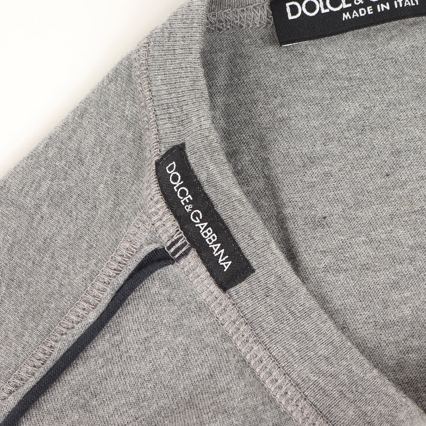 ワンポイント ワッペン 刺繍 ヘンリーネック クォータースリーブ カットソー (G8527G G7348)