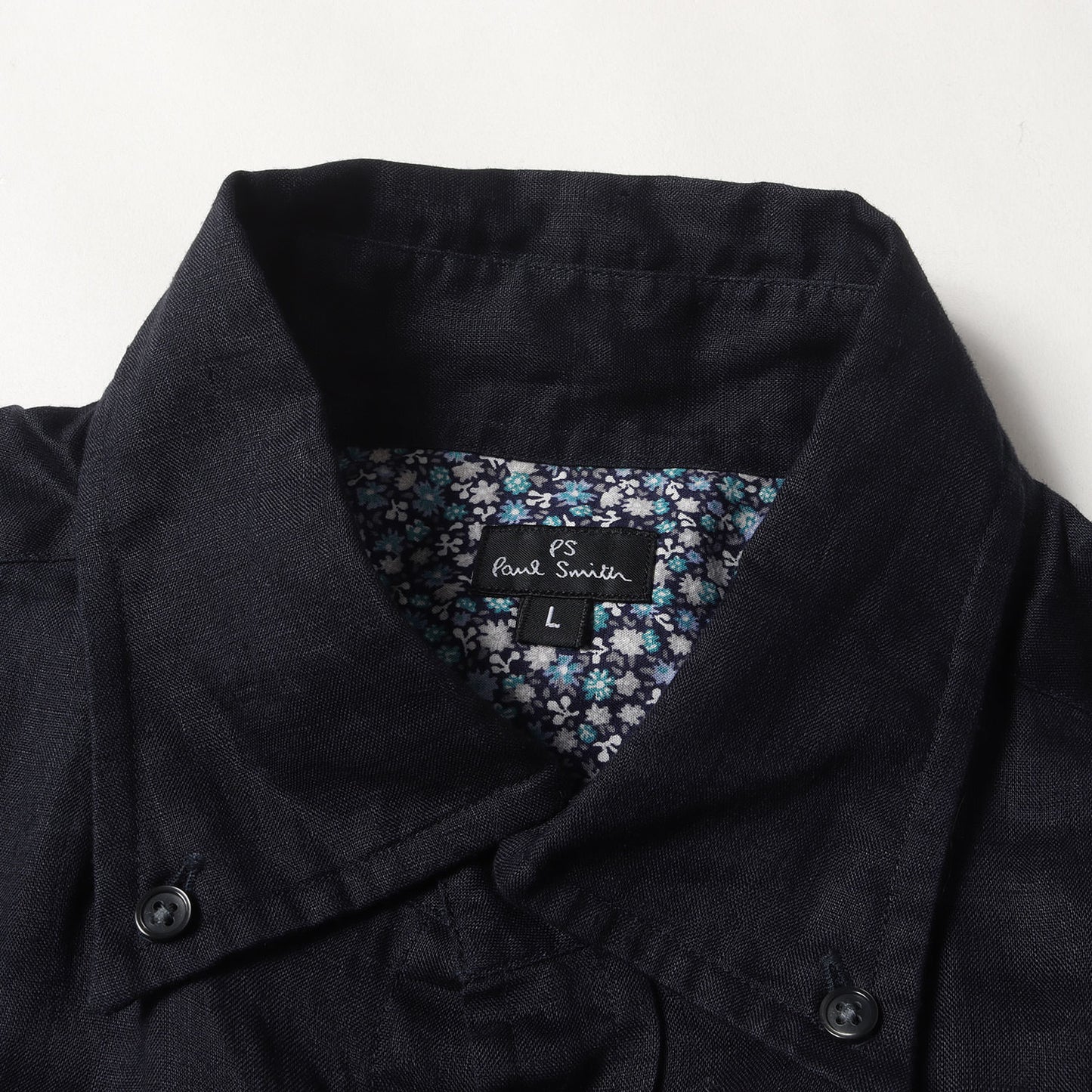 ボタンダウン リネン ドレス シャツ (133620 C308) / コンバーチブルカフス PS MADE IN JAPAN