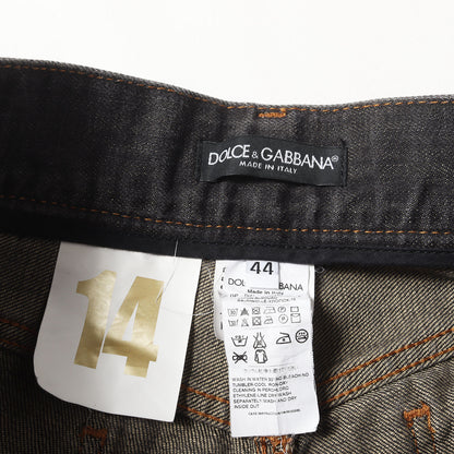 ヴィンテージ加工 ロゴプレート デニム パンツ (G374LP G8G97)
