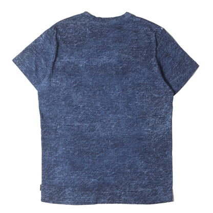 転写 クラッシュデニム スリム タイト Tシャツ