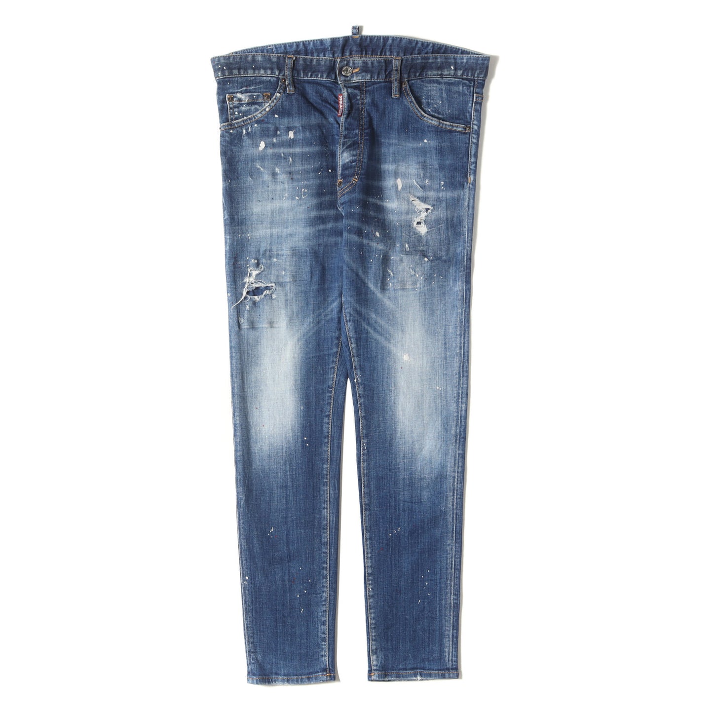 23AW ヴィンテージ ペイント加工 デニム スリム スキニー パンツ (RELAX LONG CROTCH JEANS S74LB1330 S30342)