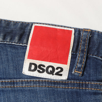 23AW ヴィンテージ ペイント加工 デニム スリム スキニー パンツ (RELAX LONG CROTCH JEANS S74LB1330 S30342)