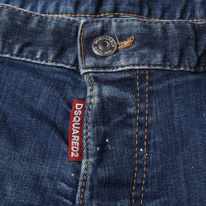 23AW ヴィンテージ ペイント加工 デニム スリム スキニー パンツ (RELAX LONG CROTCH JEANS S74LB1330 S30342)