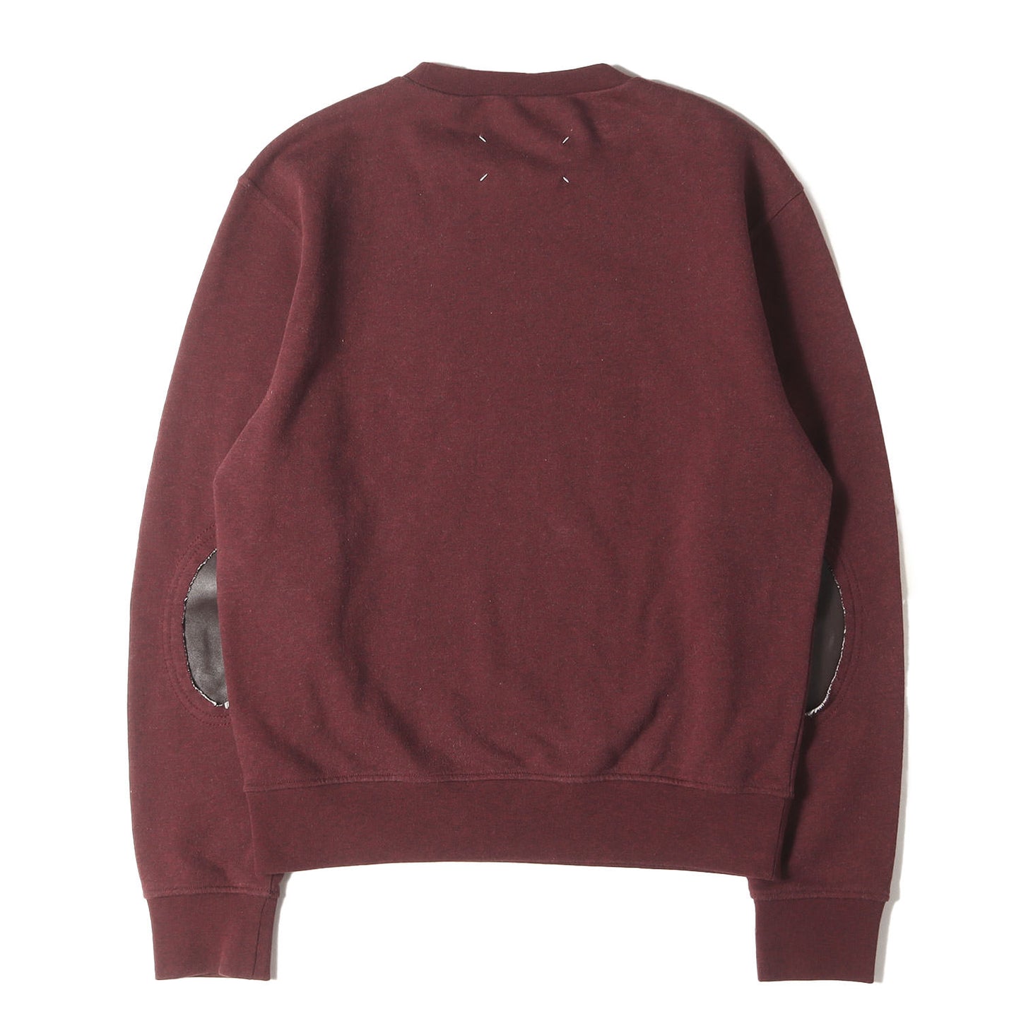 レザーエルボーパッチ ネップ混 メランジ スウェット (S50GU0090 S25368) / 裏毛