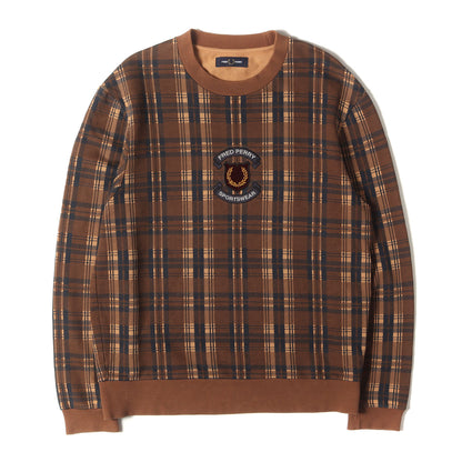 ローレル ロゴ エンブレム 刺繍 チェック スウェット (SHIELD CHECKED SWEATSHIRT M9587) / 裏毛