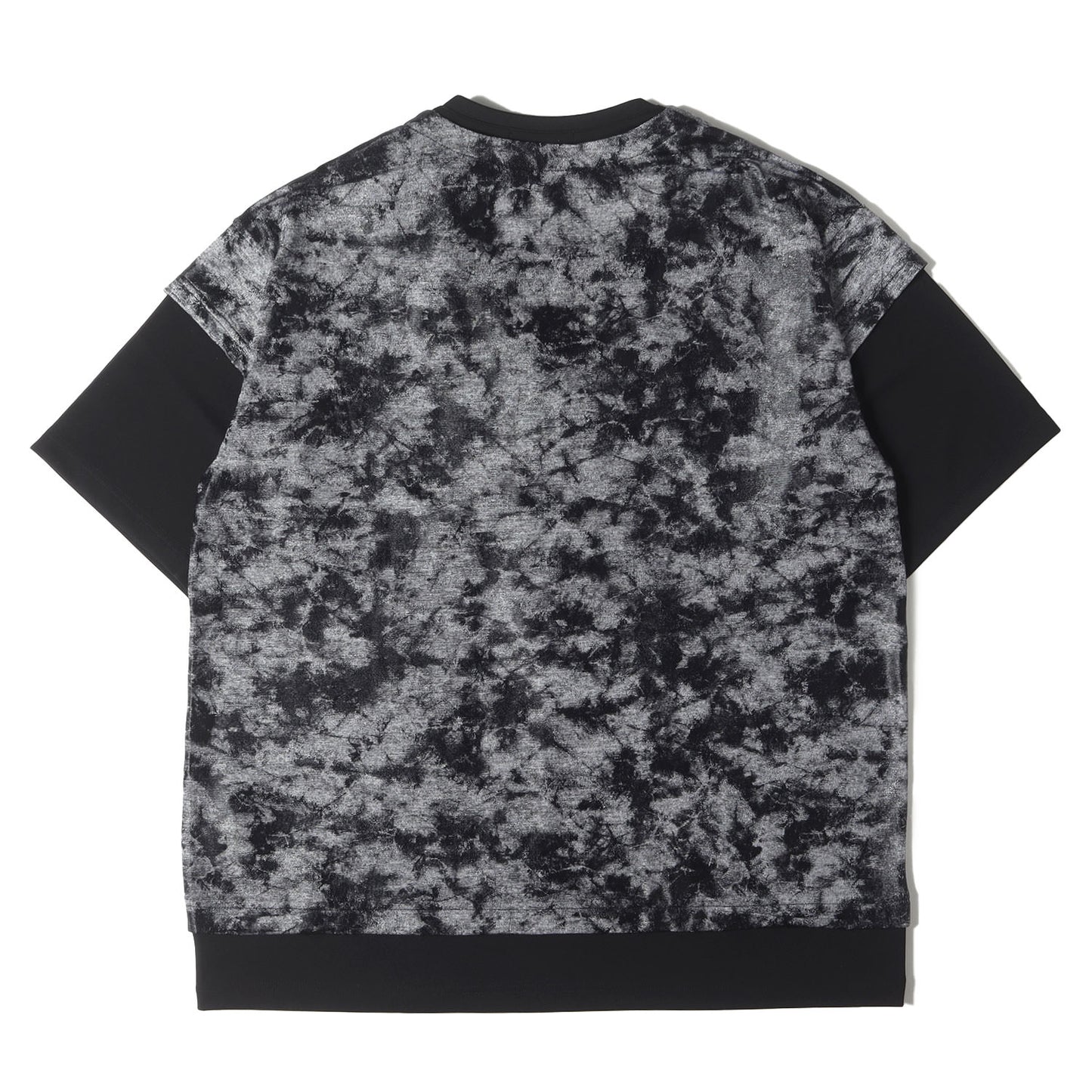 21SS 総柄 レイヤード ディープ Vネック Tシャツ (651-1178019)