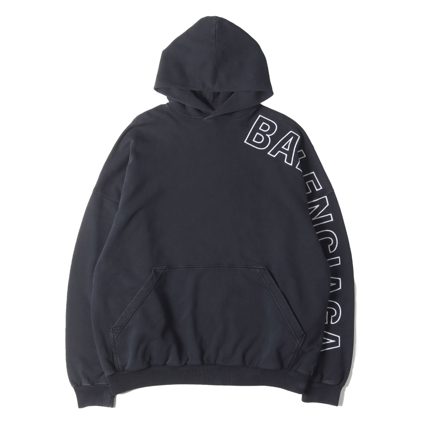 23AW ウォッシュ加工 スリーブロゴ 刺繍 スウェット パーカー (739024 TOVV2) / 裏毛