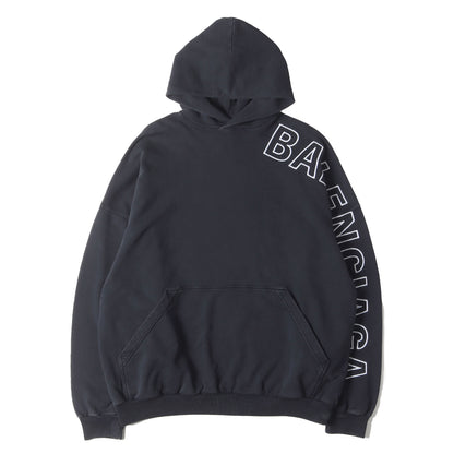 23AW ウォッシュ加工 スリーブロゴ 刺繍 スウェット パーカー (739024 TOVV2) / 裏毛