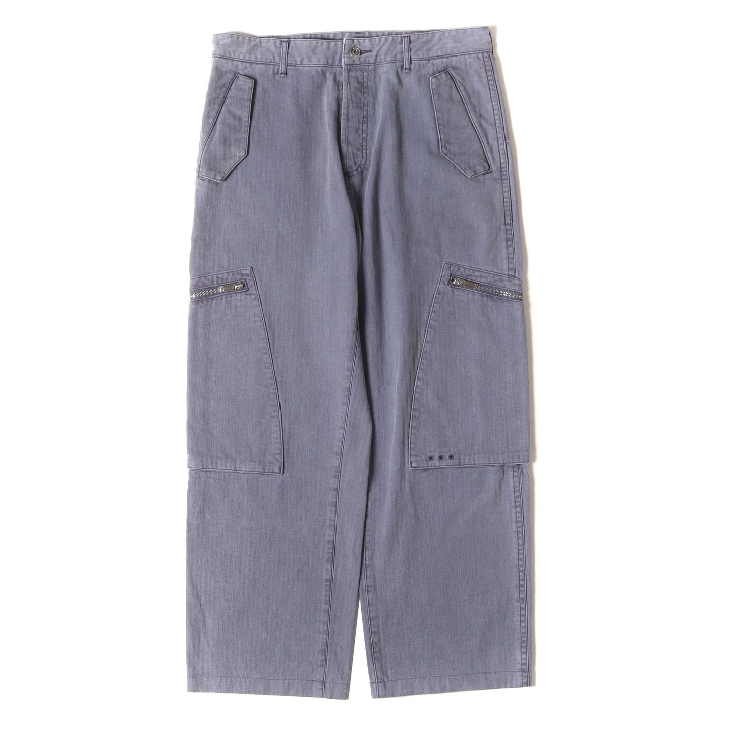 アトリエロゴ 刺繍 ヘリンボーン ペインター パンツ (313D183AY519)