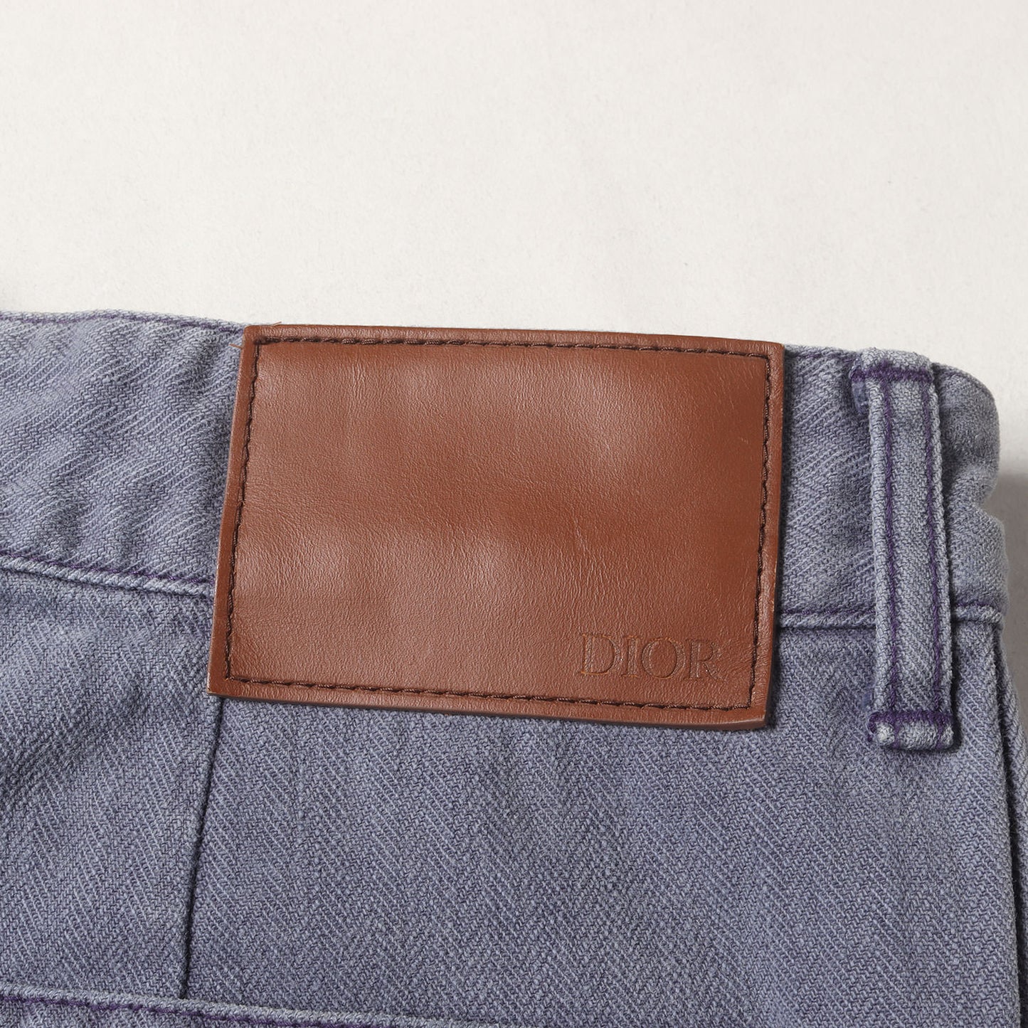 アトリエロゴ 刺繍 ヘリンボーン ペインター パンツ (313D183AY519)