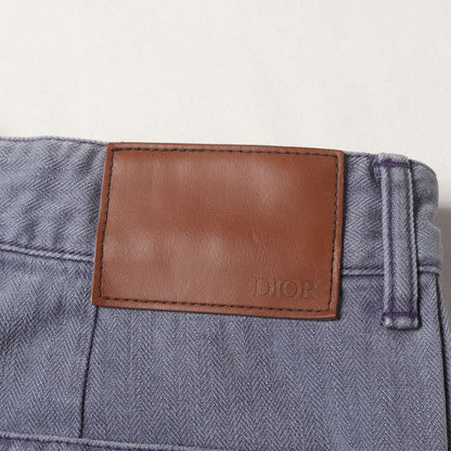 アトリエロゴ 刺繍 ヘリンボーン ペインター パンツ (313D183AY519)