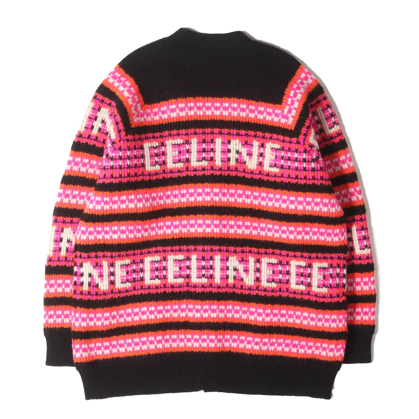 23SS ロゴジャガード ウール ニット Vネック カーディガン (2AC91579S)