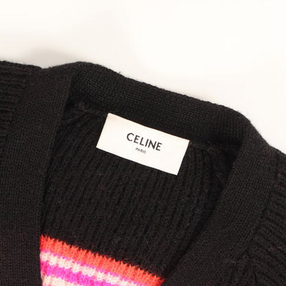 23SS ロゴジャガード ウール ニット Vネック カーディガン (2AC91579S)