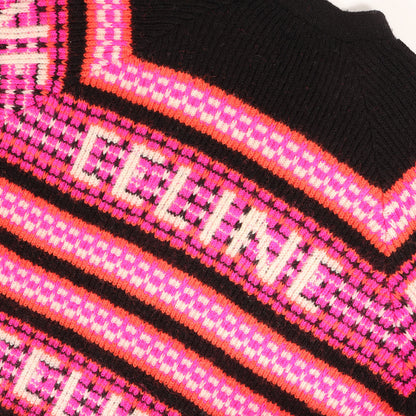 23SS ロゴジャガード ウール ニット Vネック カーディガン (2AC91579S)