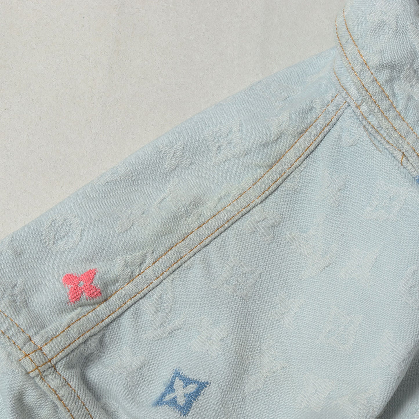 24AW モノグラム ジャガード デニム トラッカー ジャケット (Tyler the Creator Monogram Denim Jacket 1AFPTF / RM242MM KCB HRA01X)