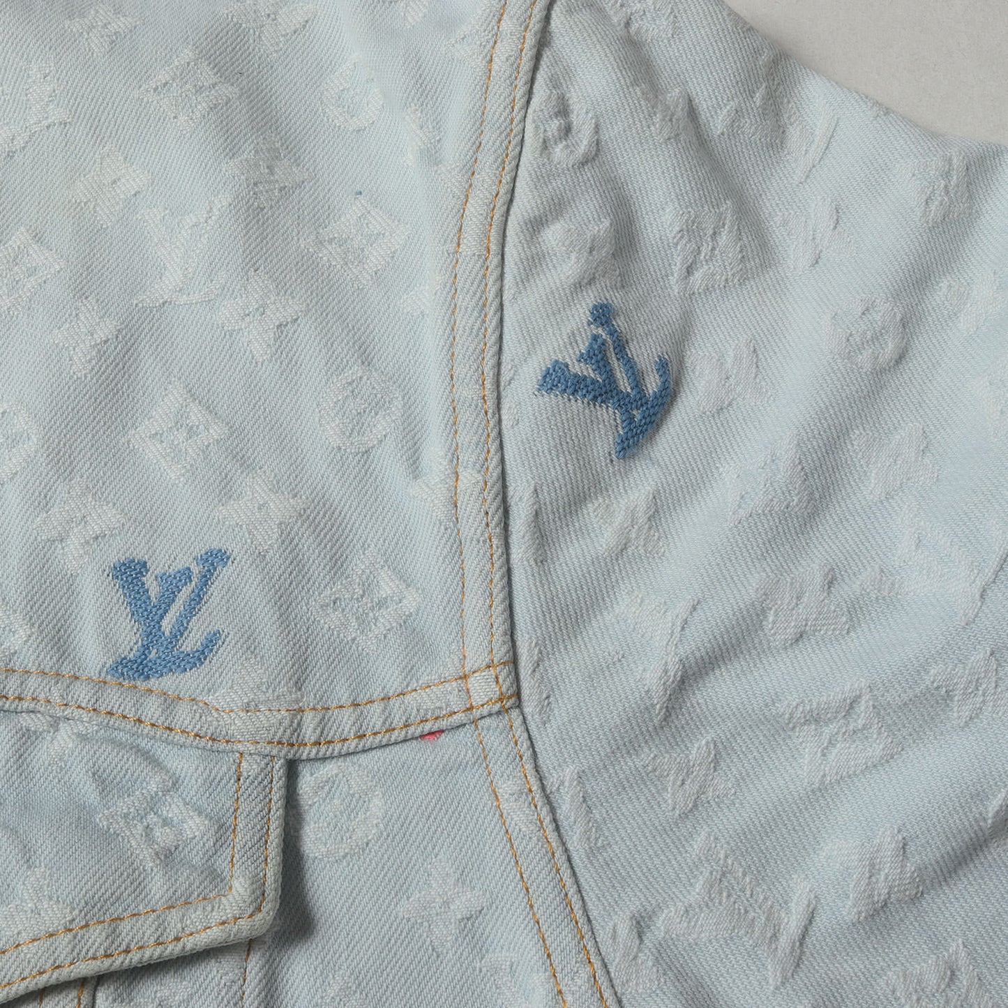 24AW モノグラム ジャガード デニム トラッカー ジャケット (Tyler the Creator Monogram Denim Jacket 1AFPTF / RM242MM KCB HRA01X)