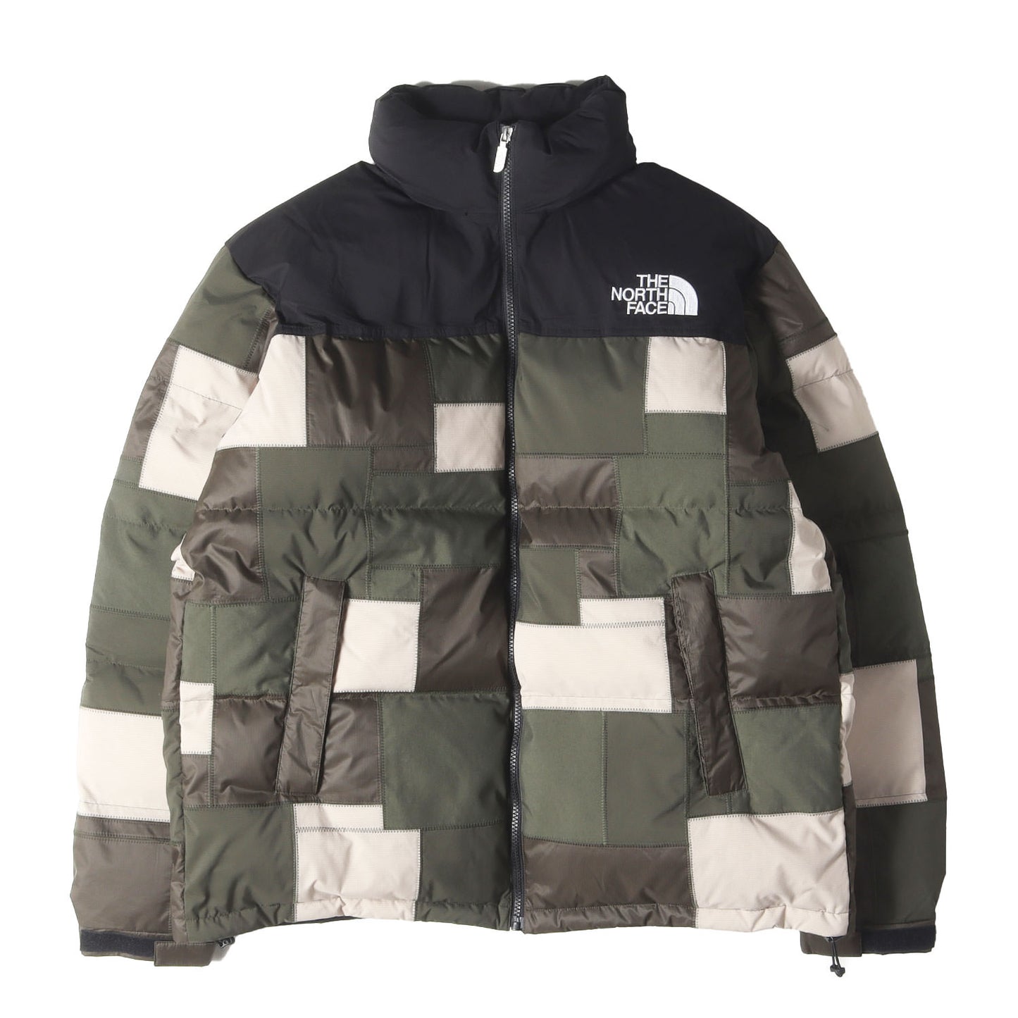 22AW × THE NORTH FACE パッチワーク ダウンジャケット (Patchwork Nuptse Jacket WJ-J914)
